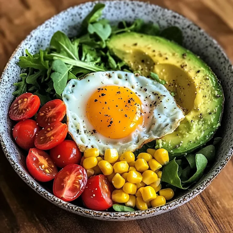Sunny Avocado Breakfast Bowl with Corn & Cherry Tomatoes