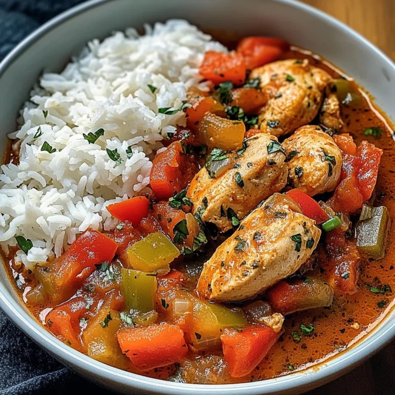 Tomato & Herb Chicken Stew with Fluffy Rice
