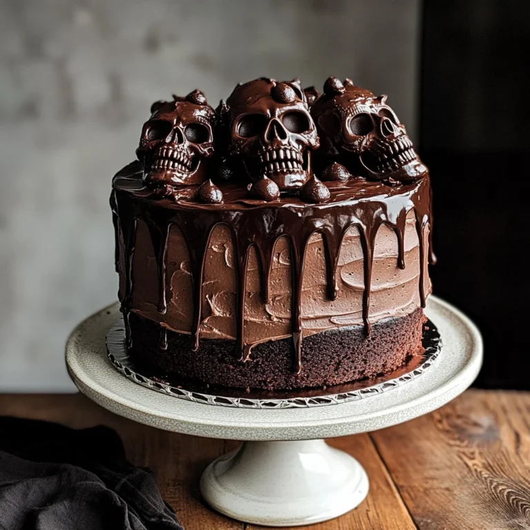 Vegan Chocolate Layer Skull Cake