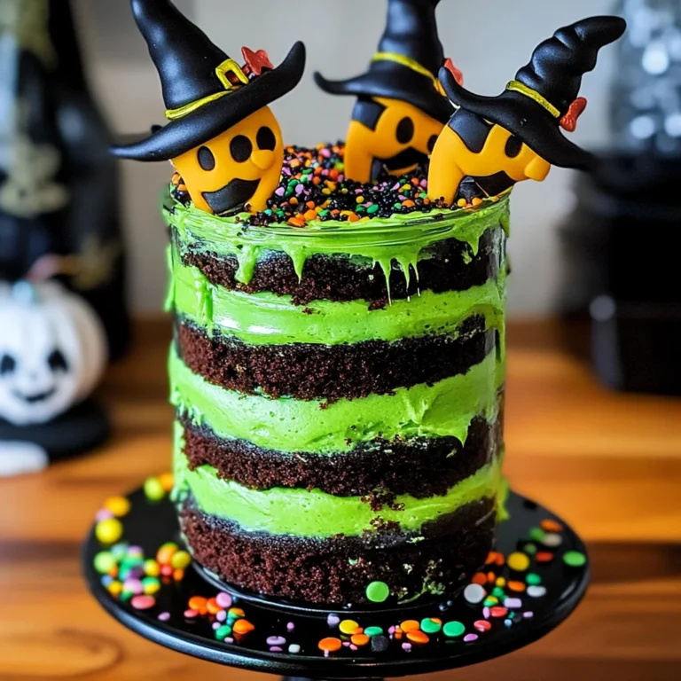 Witches Brew Halloween Cake Jars